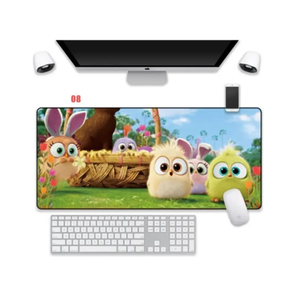 Azemax 70x30cm Civciv Desenli Oyuncu Mousepad kaydırmaz Taban Mou