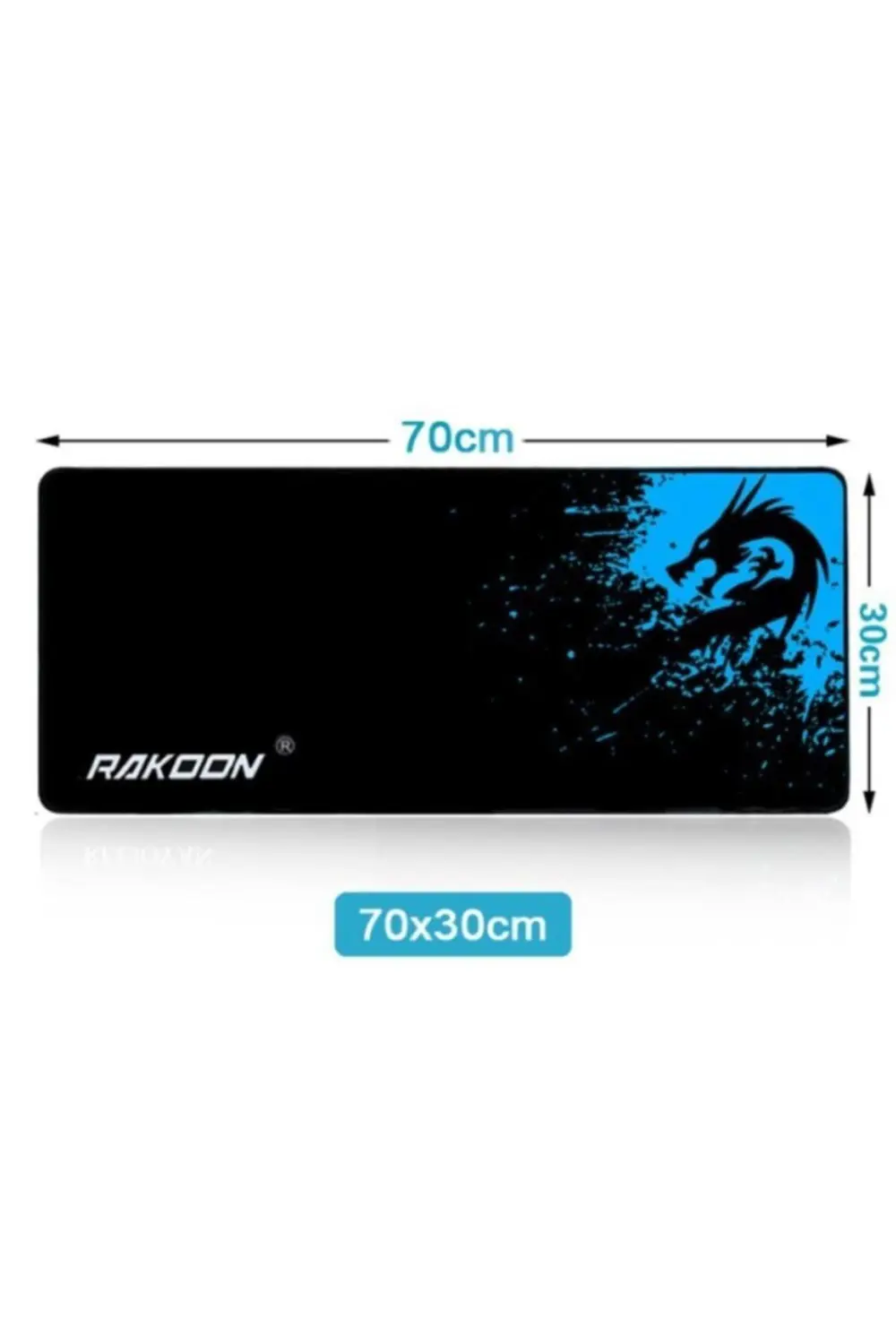 Azemax 70x30cm Rakoon Resimli Oyuncu Mousepad kaydırmaz Taban Mou