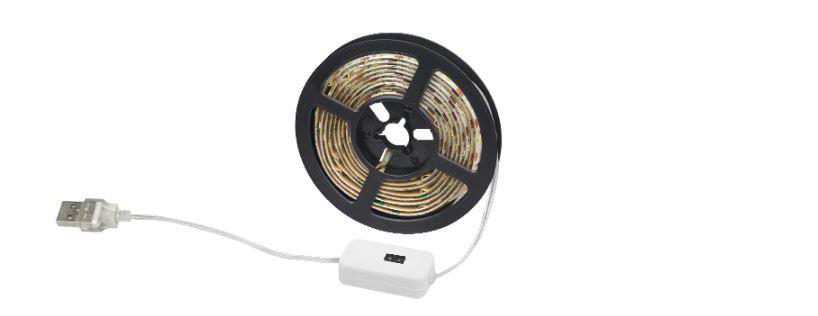 Azemax Usb Sensörlü Şerit LED/5 metre/Beyaz