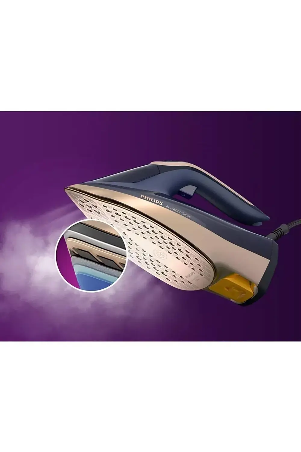 Azur 8000 Serisi Buharlı Ütü, 3000w, Optimaltemp, 85 G/dk Sürekli