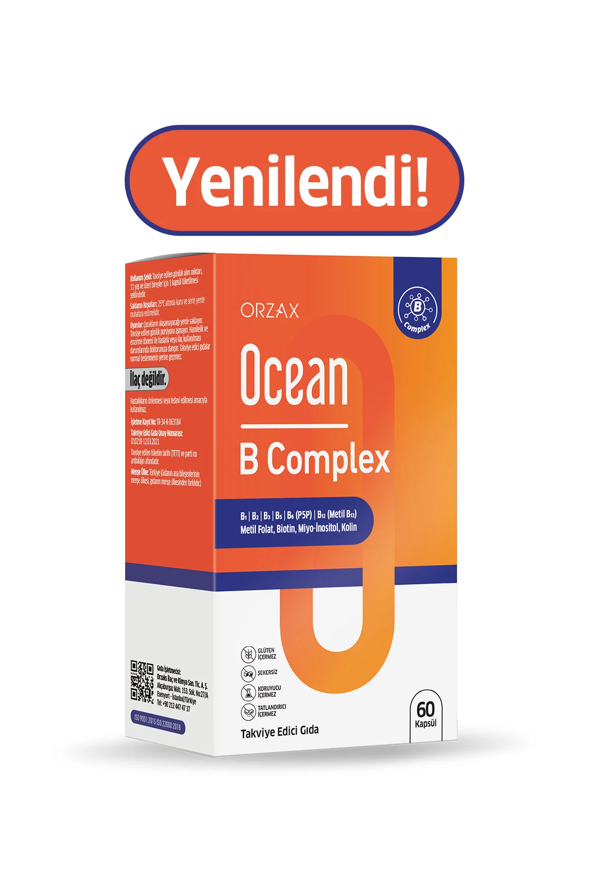 B Complex 60 Kapsül Takviye Edici Gıda