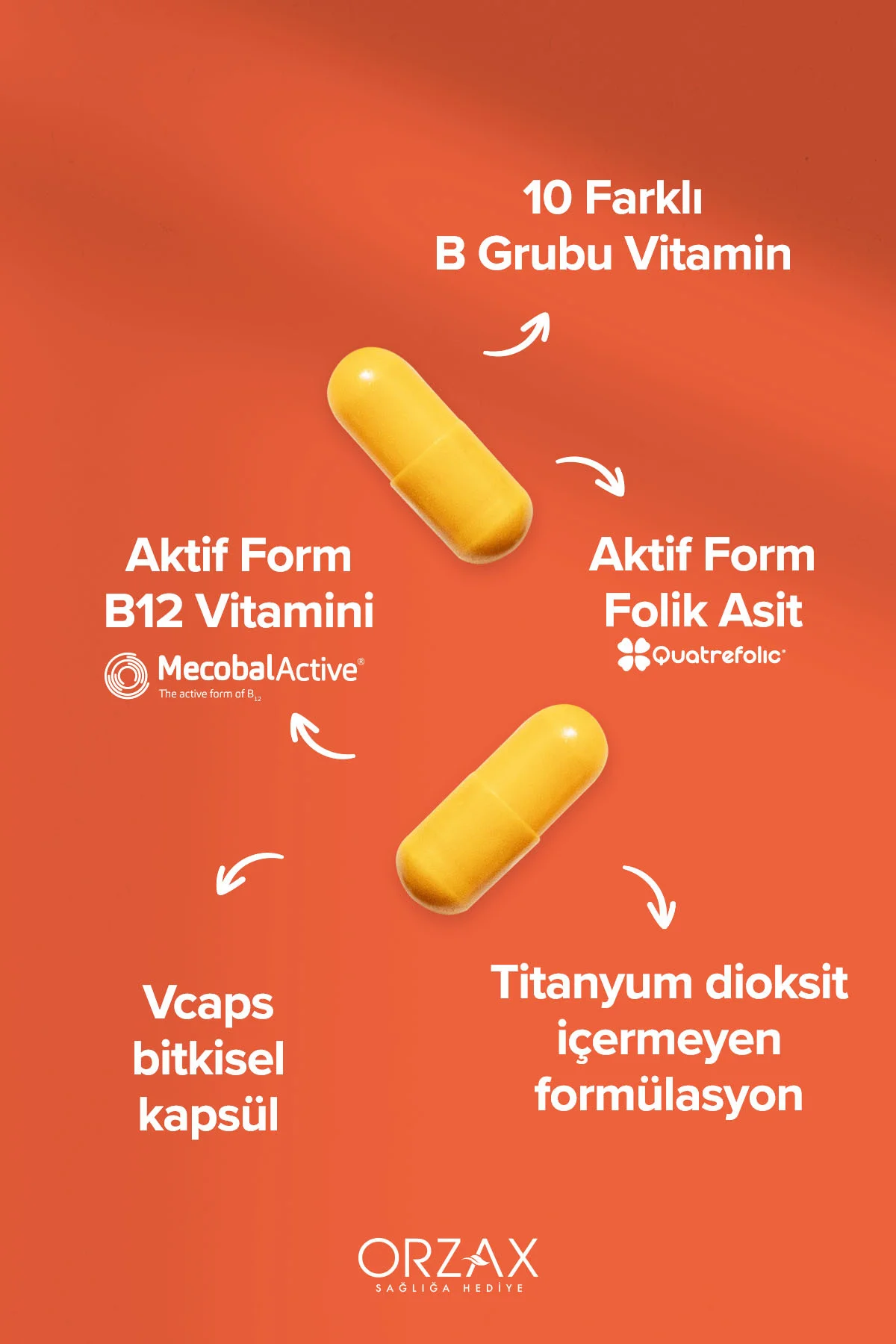B Complex 60 Kapsül Takviye Edici Gıda