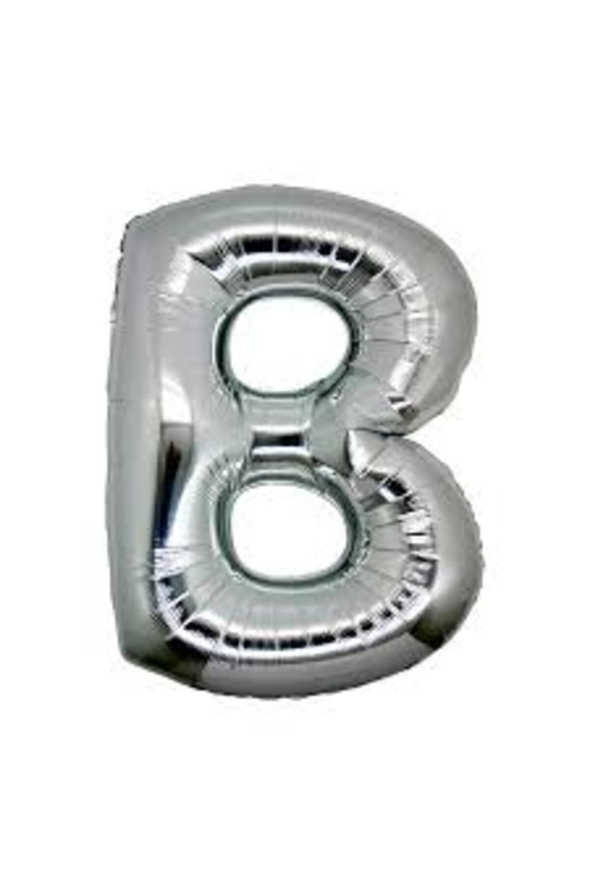 Ok Aksesuar B Harf Folyo Balon Gümüş Renk  40 İnç  Go50608219640