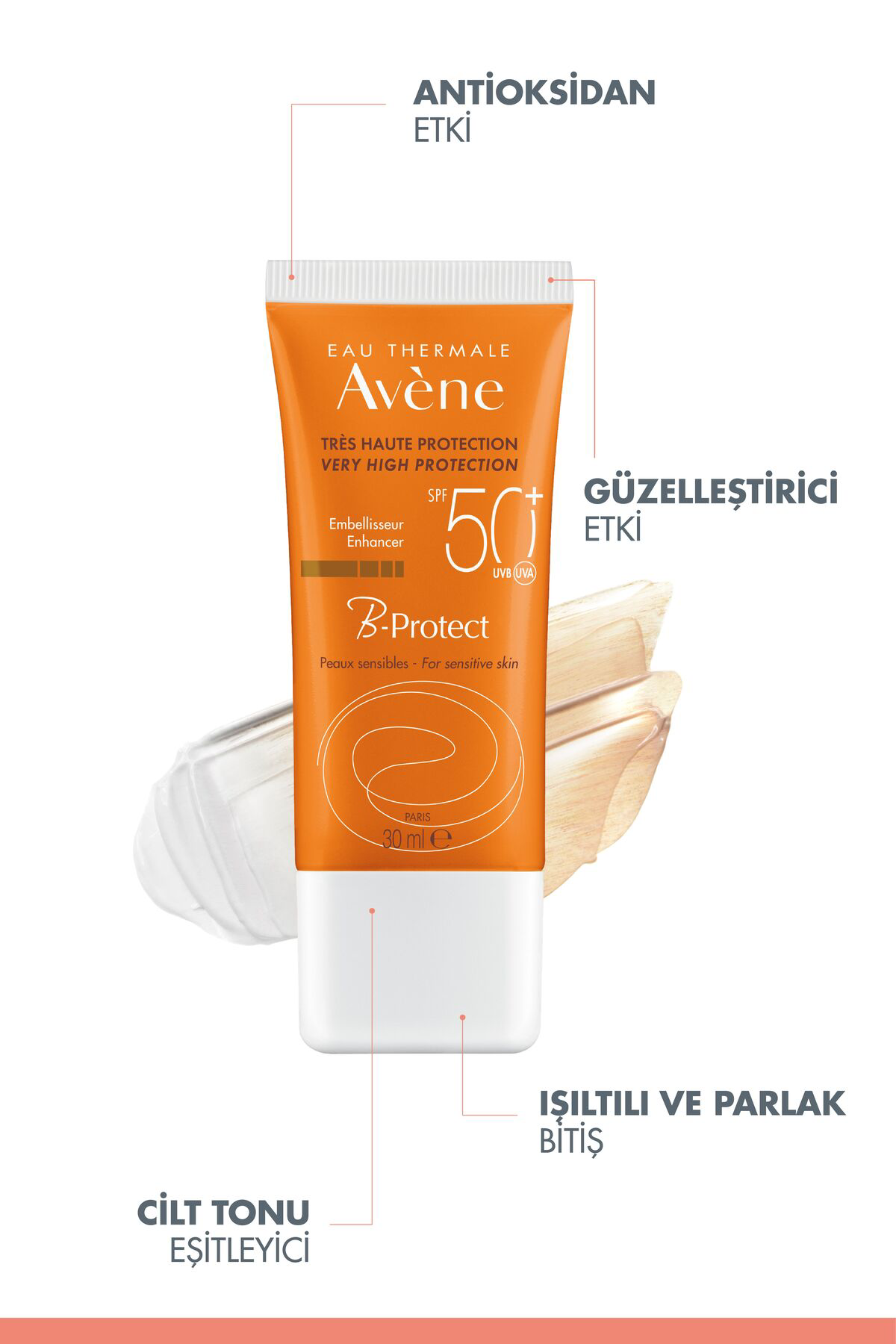 Avene B-Protect Cilt Tonuna Uyumlu Eşitleyici Spf 50+ Güneş Koruyucu 30