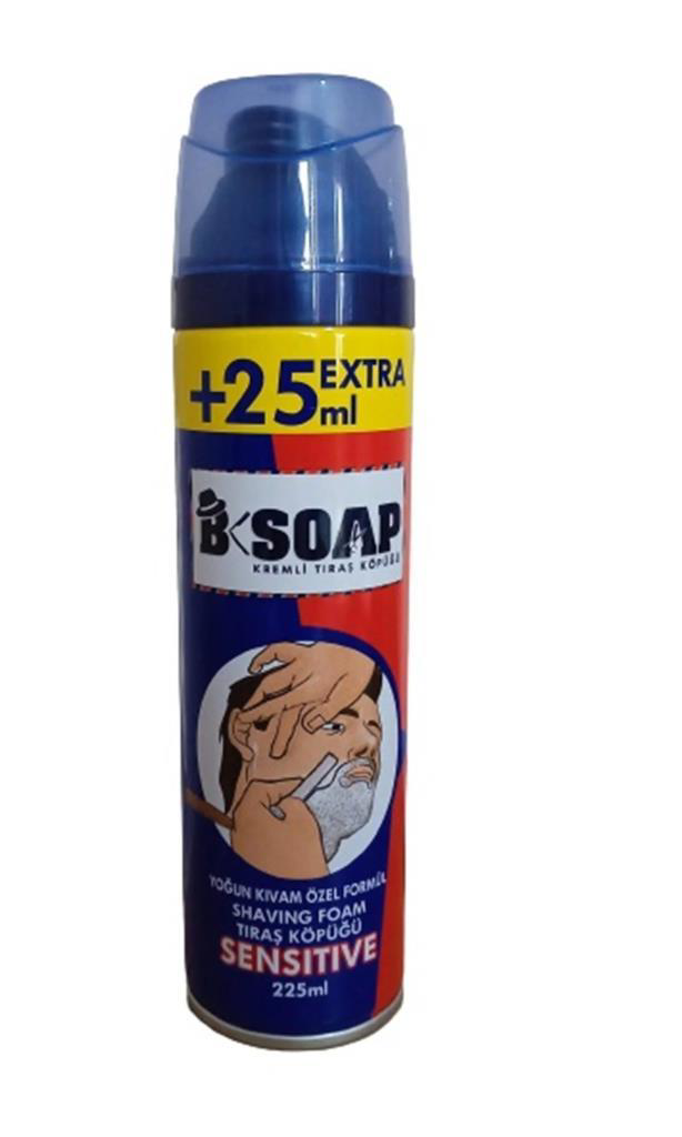 B Soap  Kremli Tiraş Köpüğü Sensitive 225Ml 