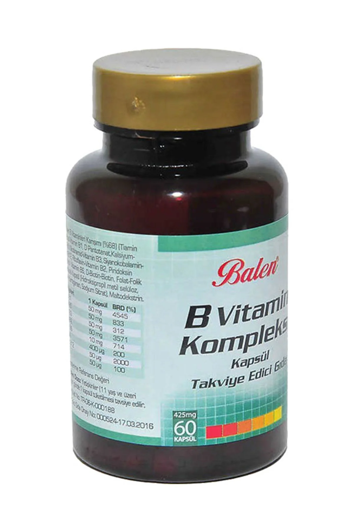B Vitamin Kompleksi 375 Mg 60 Kapsül 2 Adet