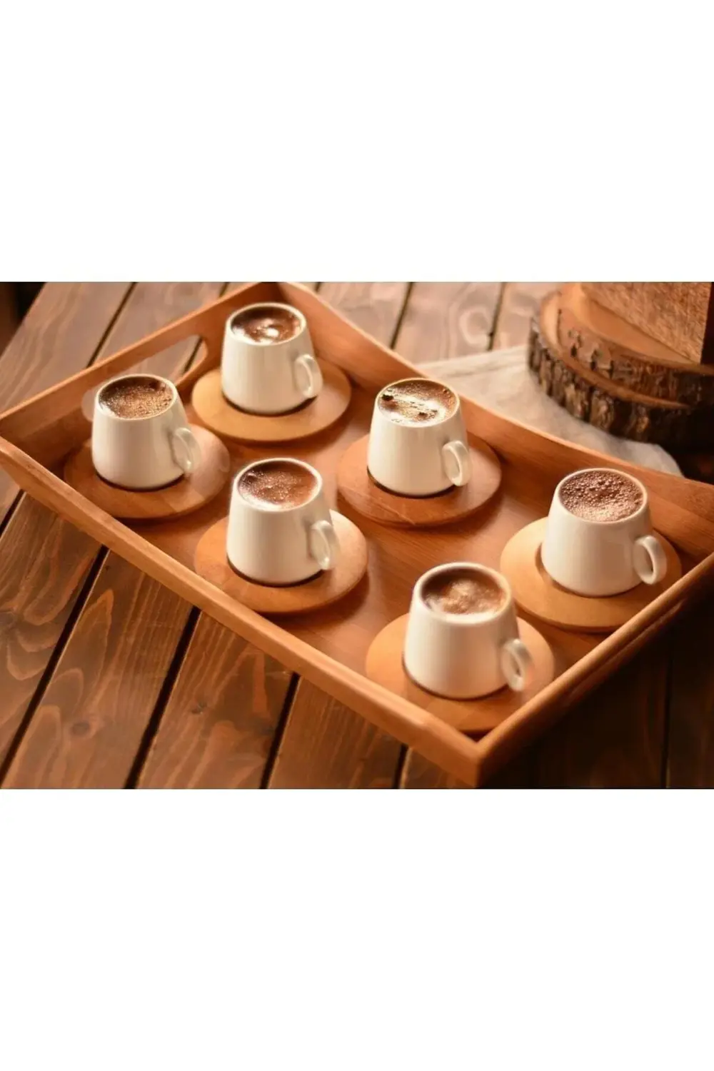 B0173 Ottoman - 6 Kişilik Kahve Takımı Sade