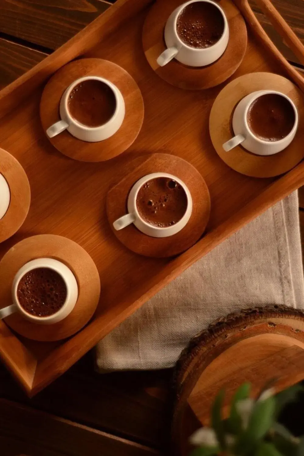 B0173 Ottoman - 6 Kişilik Kahve Takımı Sade