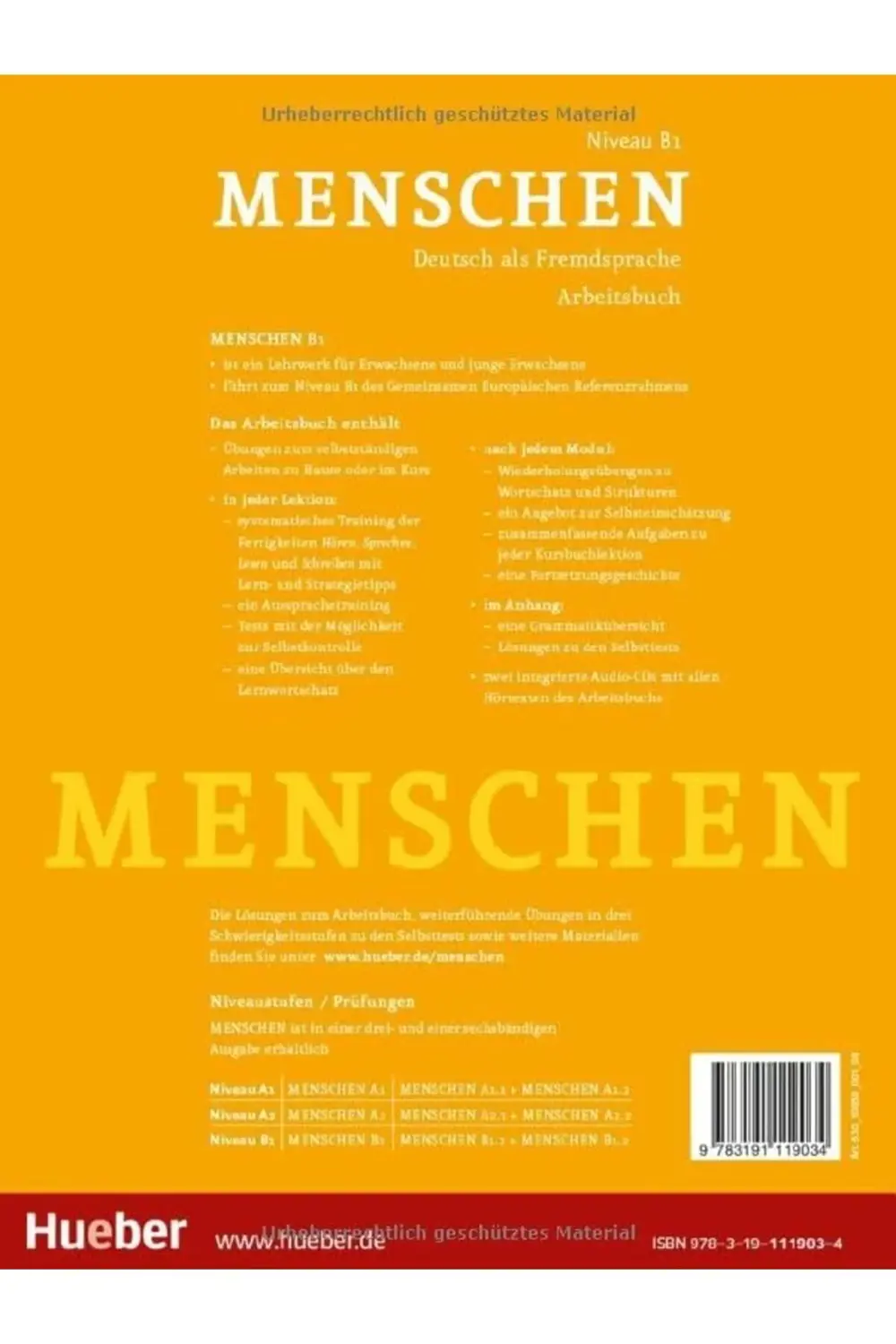 B1: als Fremdsprache / Arbeitsbuch mit 2 Audio-CDs 395519