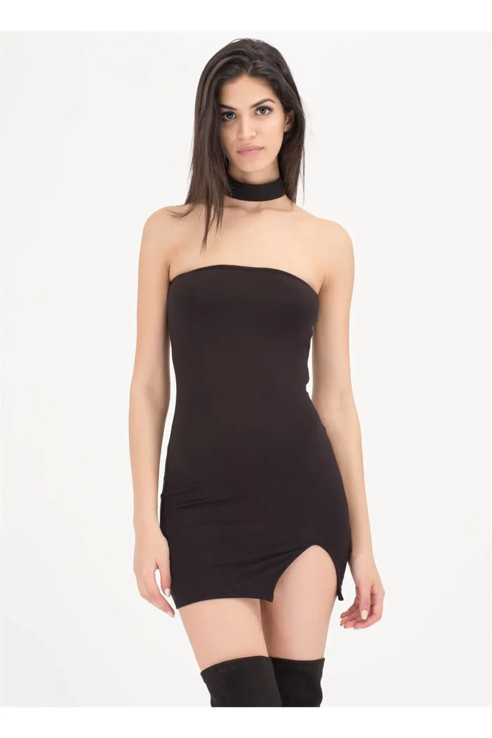 B101426 Dar Mini Elbise