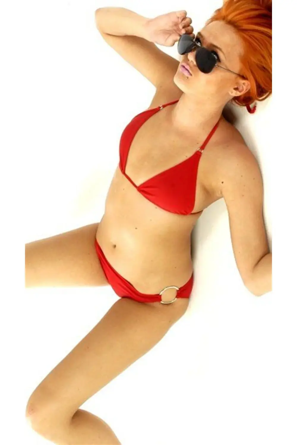 B120606 Ateş Kırmızısı Bikini Takım