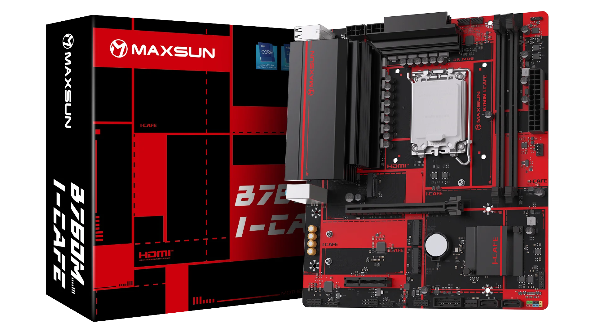 B760M I-CAFE LGA1700 DDR5 6400 Mhz M.2 HDMI mAtx Intel Anakart