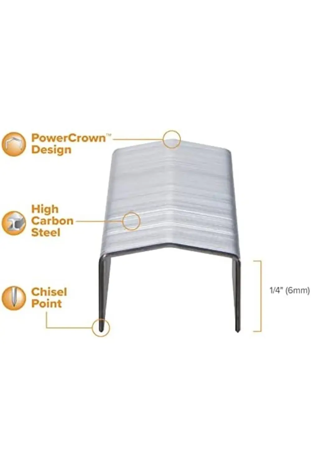 B8 PowerCrown 0,25 inç Zımba Ucu, 5.000 Zımba Paketi (STCRP21151/
