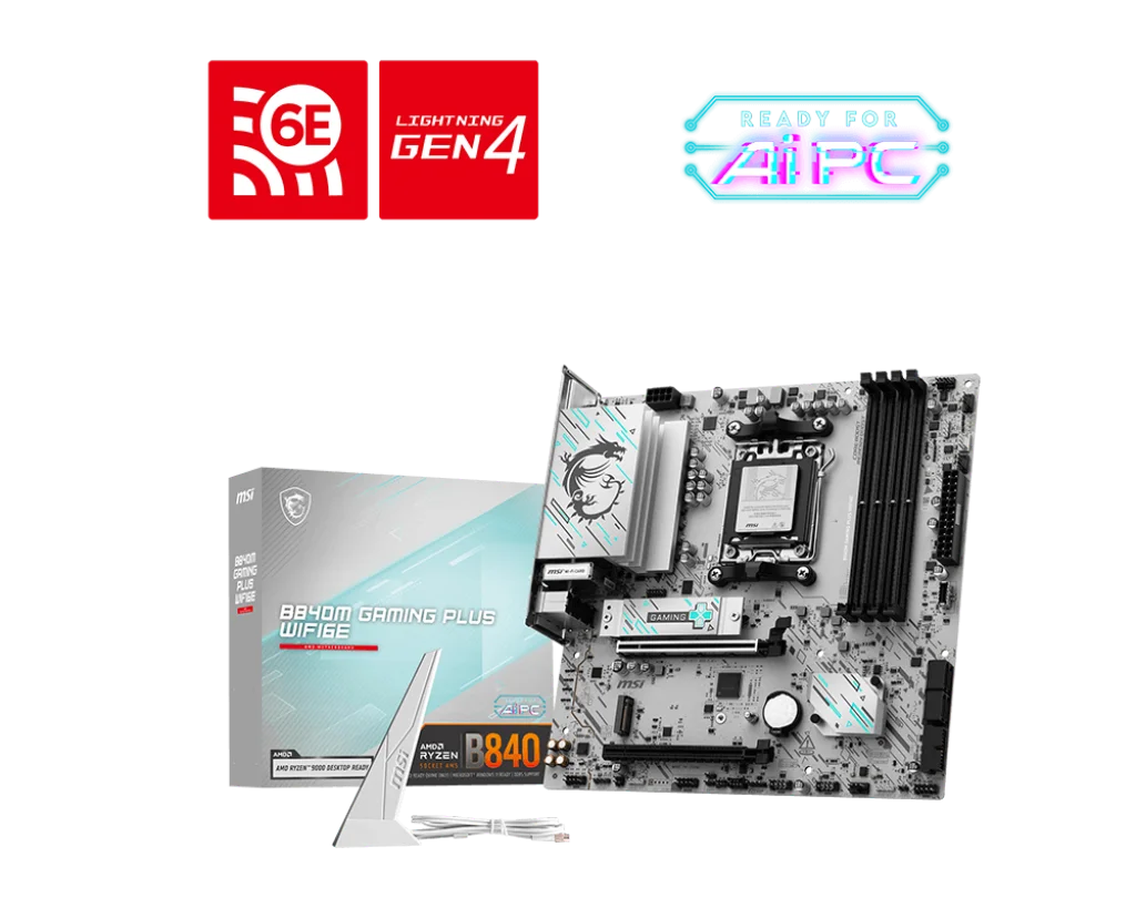 B840M GAMING PLUS WIFI6E AM5 DDR5 8000MHZ(OC) HDMI , DP,2X M.2 USB 5 GBS 2.5G LAN WI-FI 6E MATX Fiyatı, Yorumları ve Özellikleri