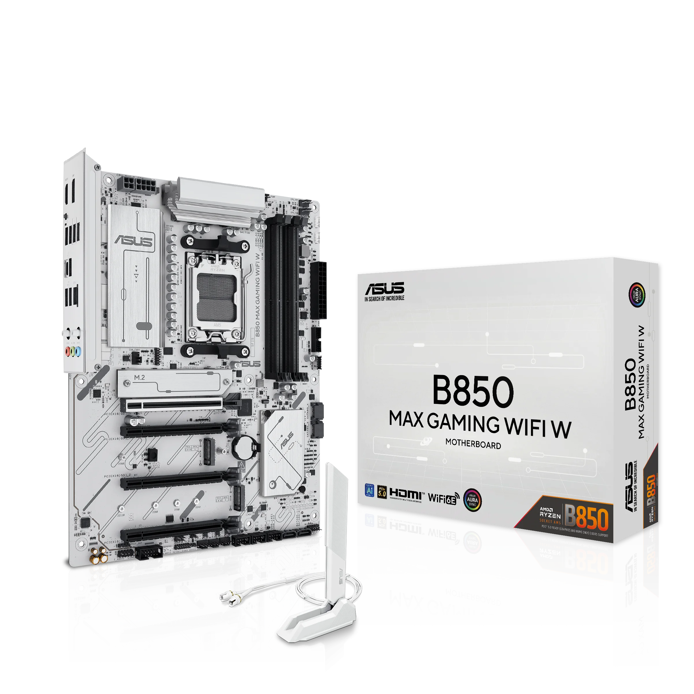 B850 MAX GAMING WIFI W, 4xDDR5, 3x M2, HDMI, DP, Type-C, Wi-Fi 6E, Bluetooth v5.3, AM5 Soket GAMING BEYAZ Anakart Fiyatı, Yorumları ve Özellikleri