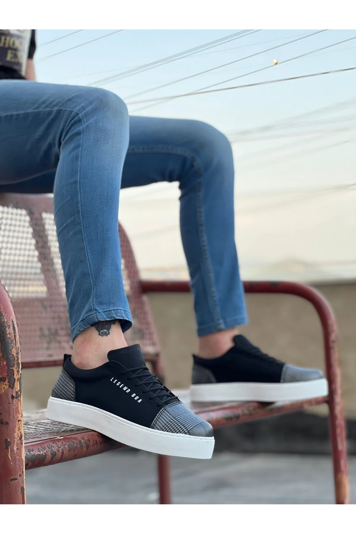 BA0104 Bağcıklı Siyah Ekose Süet Beyaz Taban Spor Klasik Erkek Ayakkabı Fiyatı, Yorumları ve Özellikleri