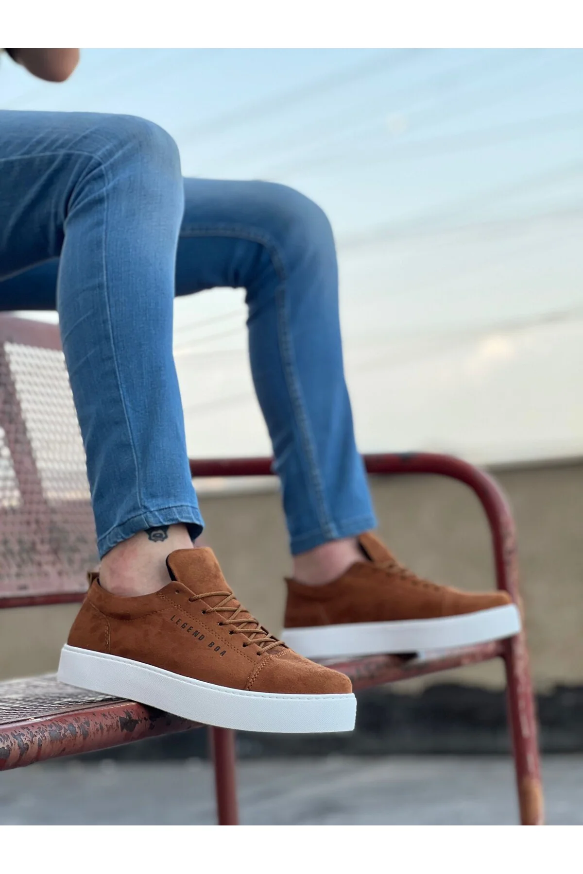 BA0104 Bağcıklı Taba Süet Beyaz Taban Spor Klasik Erkek Ayakkabı BA0104 Bağcıklı Taba Süet Beyaz Taban Spor Klasik Erkek Ayakkabı