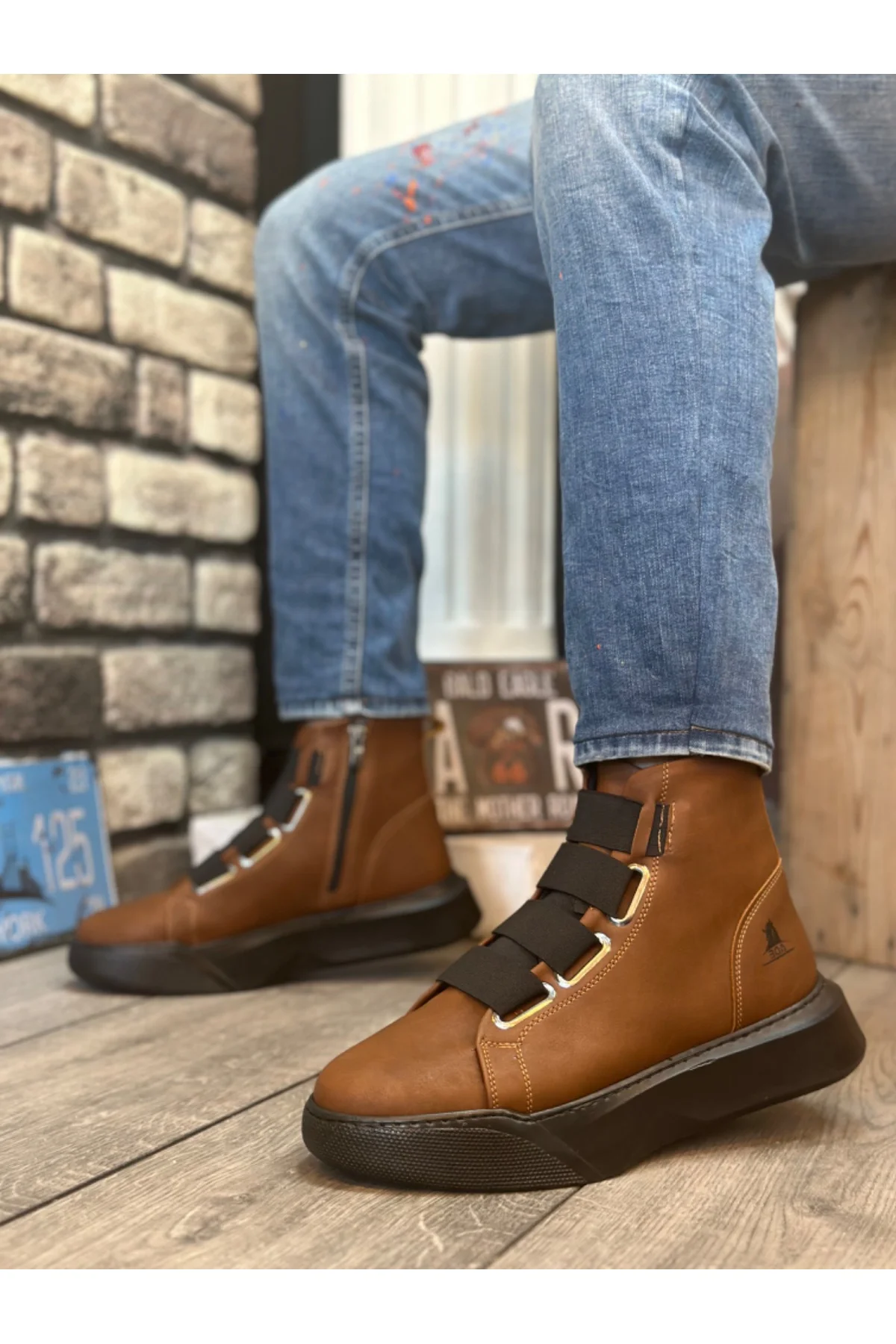 BA0142 Bantlı Erkek Yüksek Taban Kahverengi Spor Bot Fiyatı, Yorumları ve Özellikleri