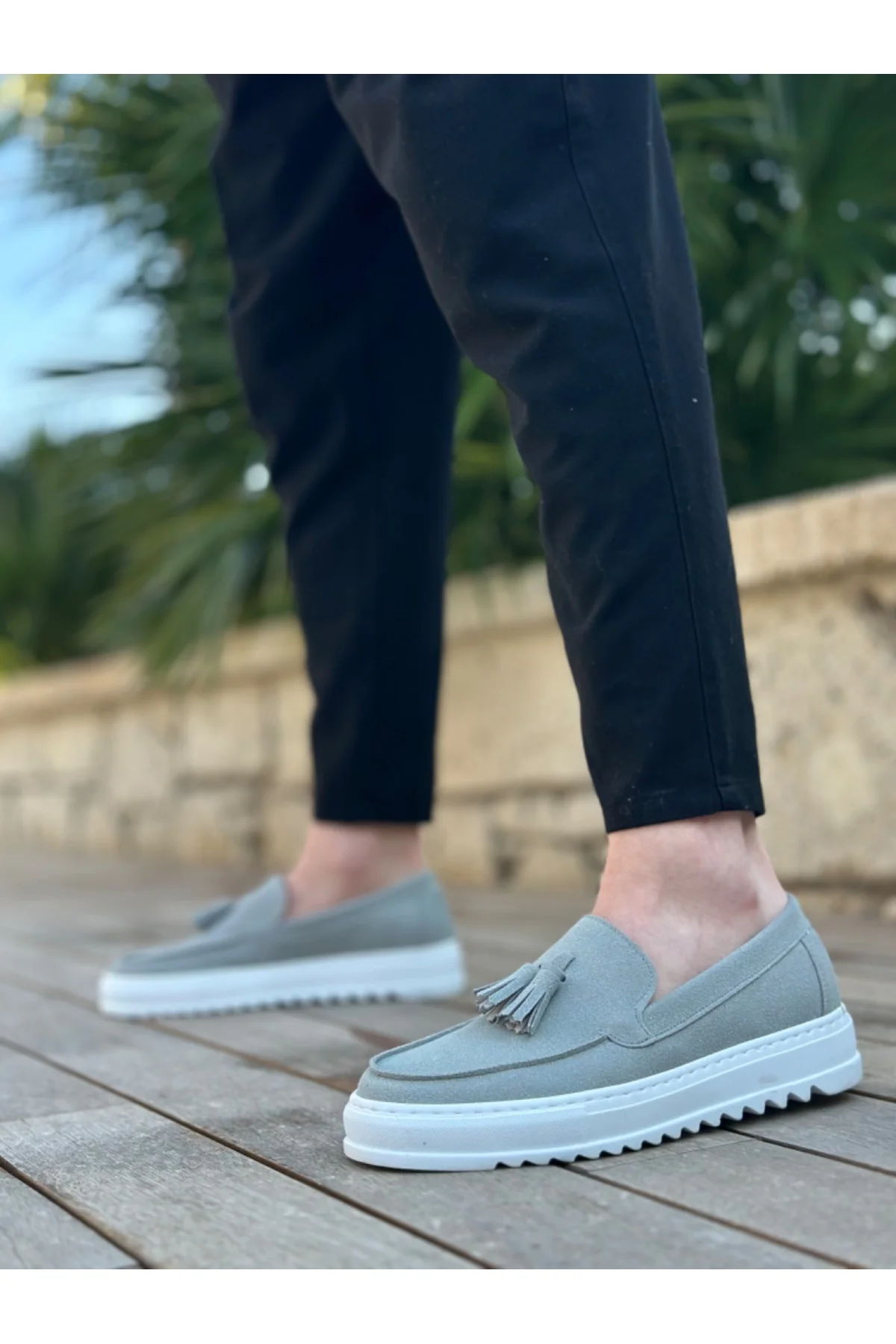 BA0154 Bağcıksız Yüksek Taban Gri Süet Püsküllü Erkek Ayakkabı Fiyatı, Yorumları ve Özellikleri