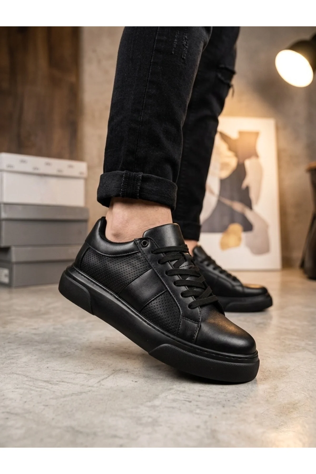 BA0247 Erkek Sneaker Günlük Casual Spor Ayakkabı Siyah Taban BA0247 Erkek Sneaker Günlük Casual Spor Ayakkabı Siyah Taban