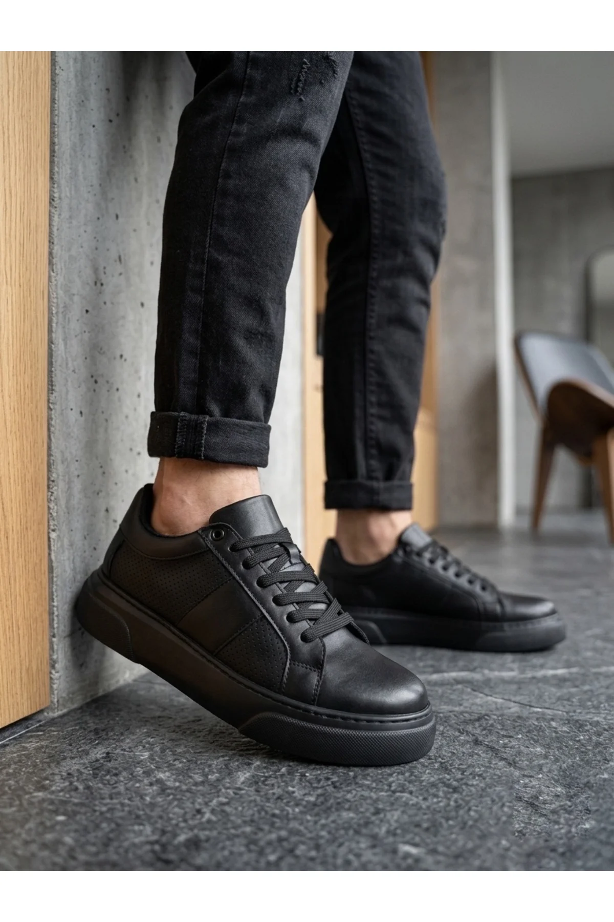 BA0247 Erkek Sneaker Günlük Casual Spor Ayakkabı Siyah Taban BA0247 Erkek Sneaker Günlük Casual Spor Ayakkabı Siyah Taban