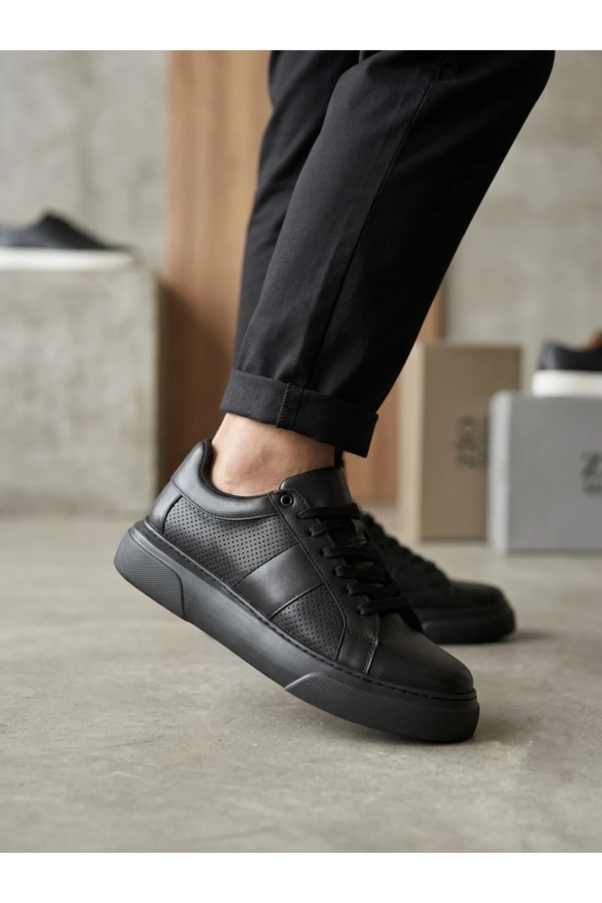 BA0247 Erkek Sneaker Günlük Casual Spor Ayakkabı Siyah Taban BA0247 Erkek Sneaker Günlük Casual Spor Ayakkabı Siyah Taban