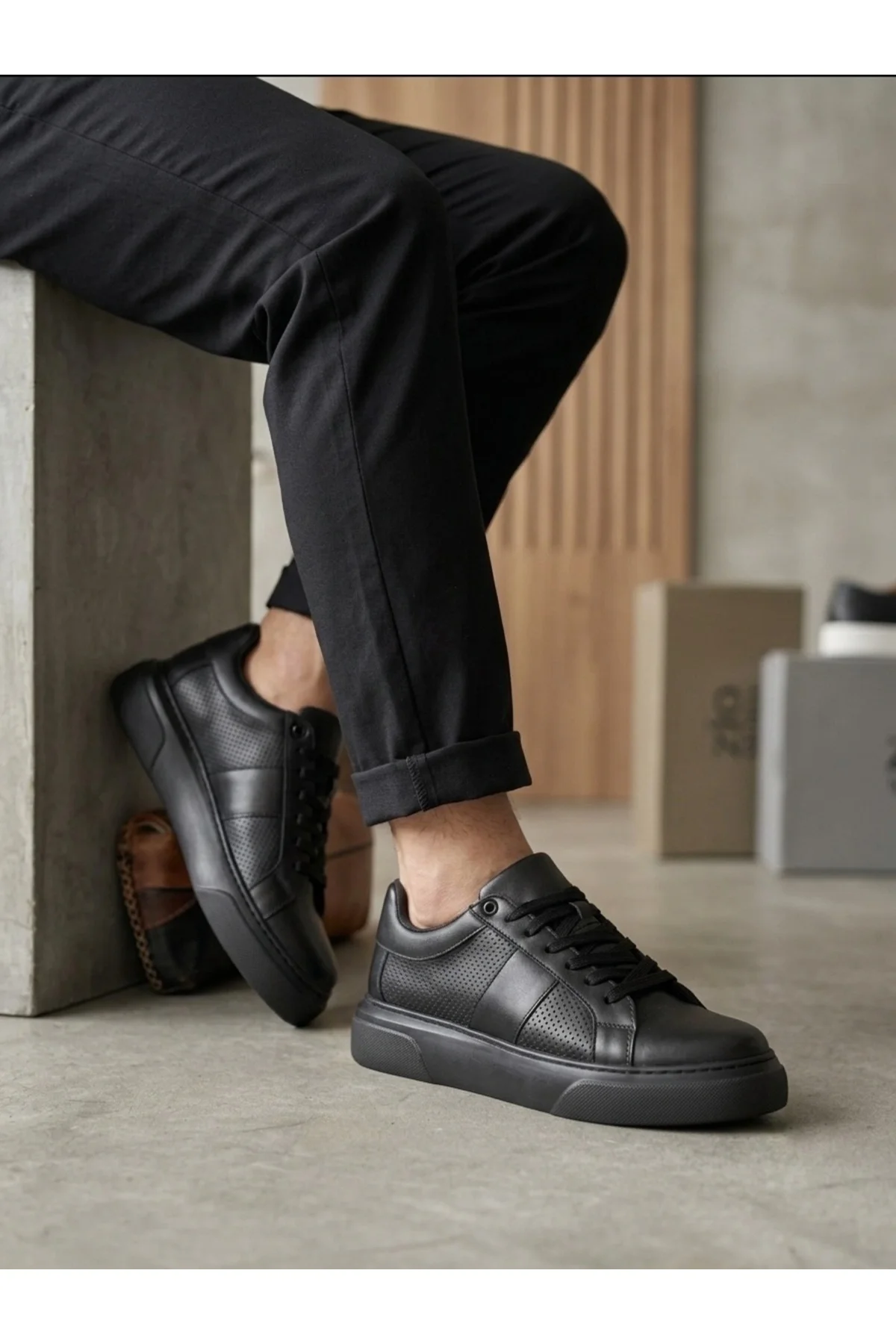 BA0247 Erkek Sneaker Günlük Casual Spor Ayakkabı Siyah Taban BA0247 Erkek Sneaker Günlük Casual Spor Ayakkabı Siyah Taban