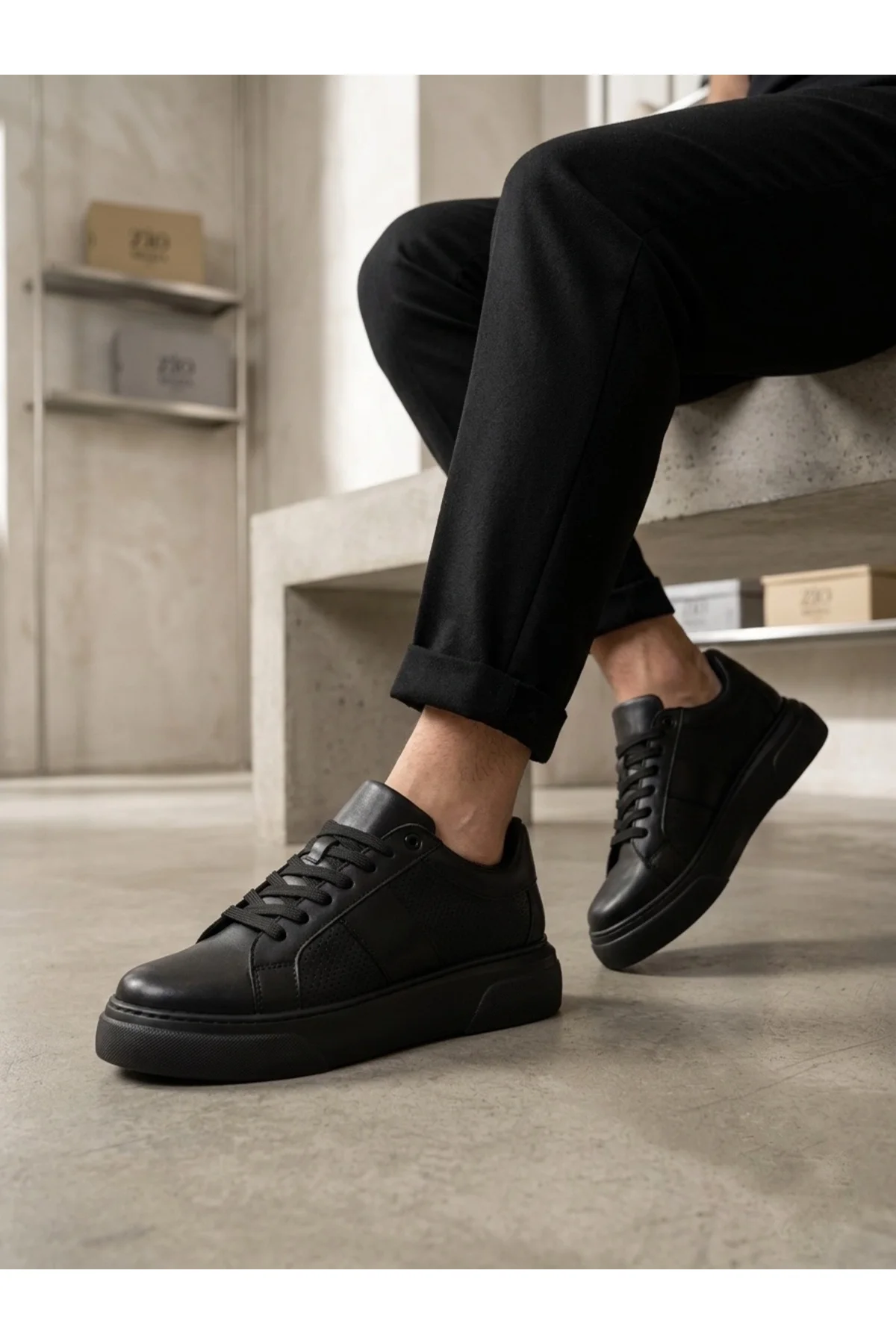 BA0247 Erkek Sneaker Günlük Casual Spor Ayakkabı Siyah Taban BA0247 Erkek Sneaker Günlük Casual Spor Ayakkabı Siyah Taban