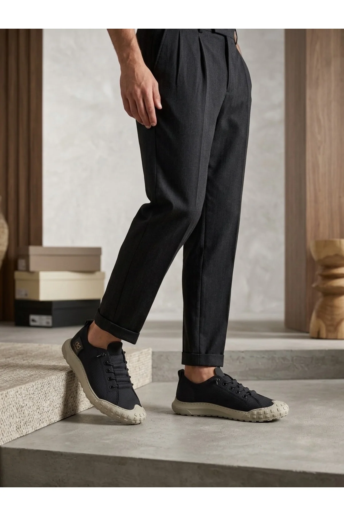 BA0248 BOA Siyah Bej Taban Esnek Bağcıklı Ultra Hafif Nefes Alan Sneaker Ayakkabı Fiyatı, Yorumları ve Özellikleri