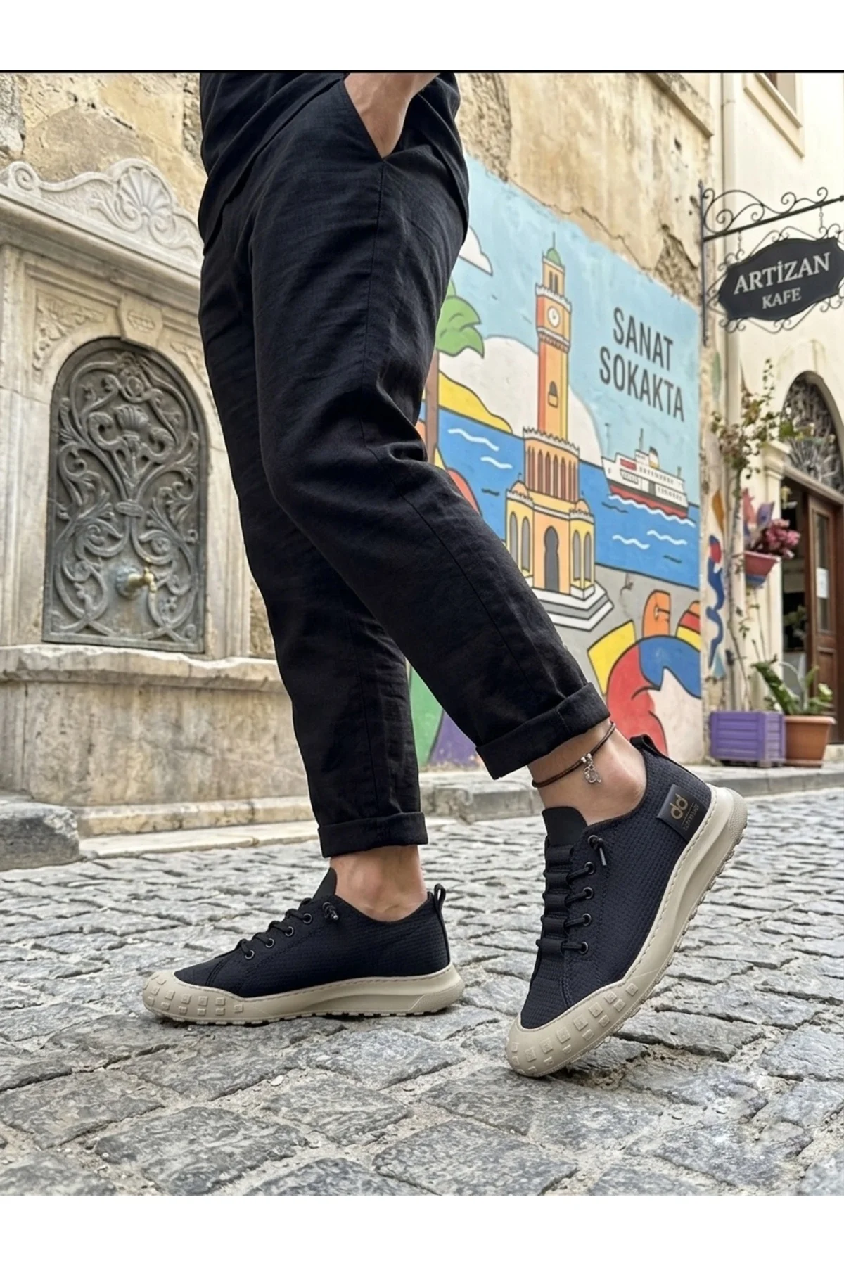 BA0248 BOA Siyah Bej Taban Esnek Bağcıklı Ultra Hafif Nefes Alan Sneaker Ayakkabı Fiyatı, Yorumları ve Özellikleri