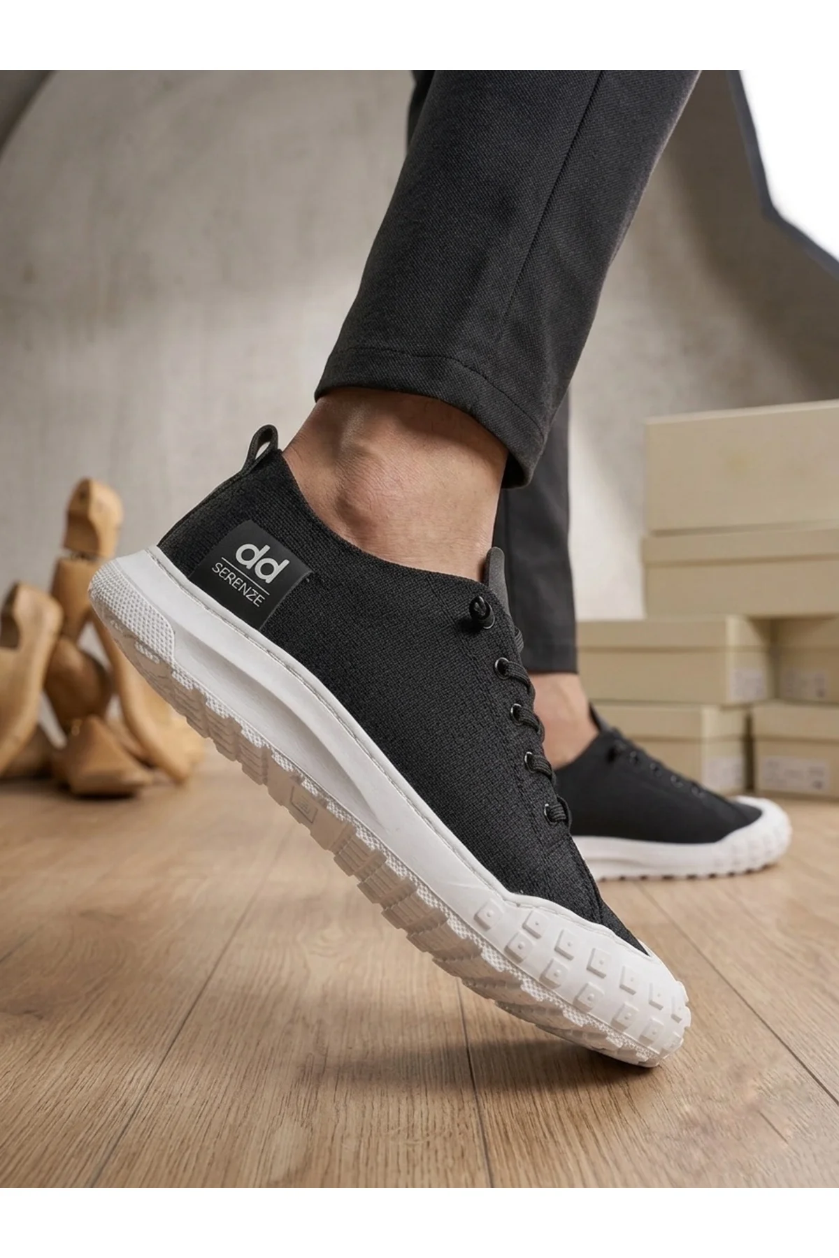 BA0248 BOA Siyah Beyaz Taban Esnek Bağcıklı Ultra Hafif Nefes Alan Sneaker Ayakkabı BA0248 BOA Siyah Beyaz Taban Esnek Bağcıklı Ultra Hafif Nefes Alan Sneaker Ayakkabı