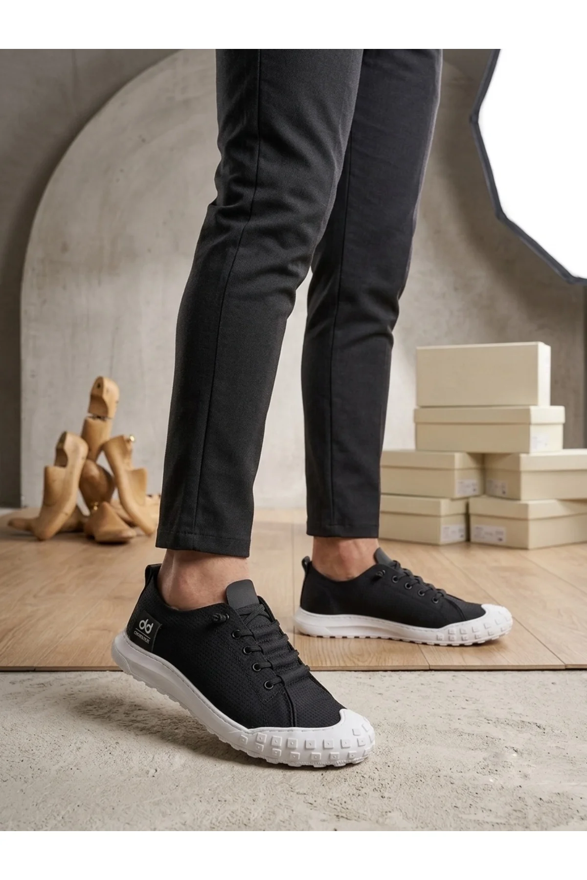 BA0248 BOA Siyah Beyaz Taban Esnek Bağcıklı Ultra Hafif Nefes Alan Sneaker Ayakkabı BA0248 BOA Siyah Beyaz Taban Esnek Bağcıklı Ultra Hafif Nefes Alan Sneaker Ayakkabı
