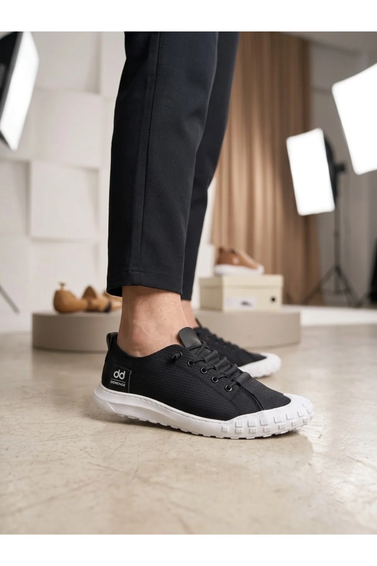BA0248 BOA Siyah Beyaz Taban Esnek Bağcıklı Ultra Hafif Nefes Alan Sneaker Ayakkabı BA0248 BOA Siyah Beyaz Taban Esnek Bağcıklı Ultra Hafif Nefes Alan Sneaker Ayakkabı