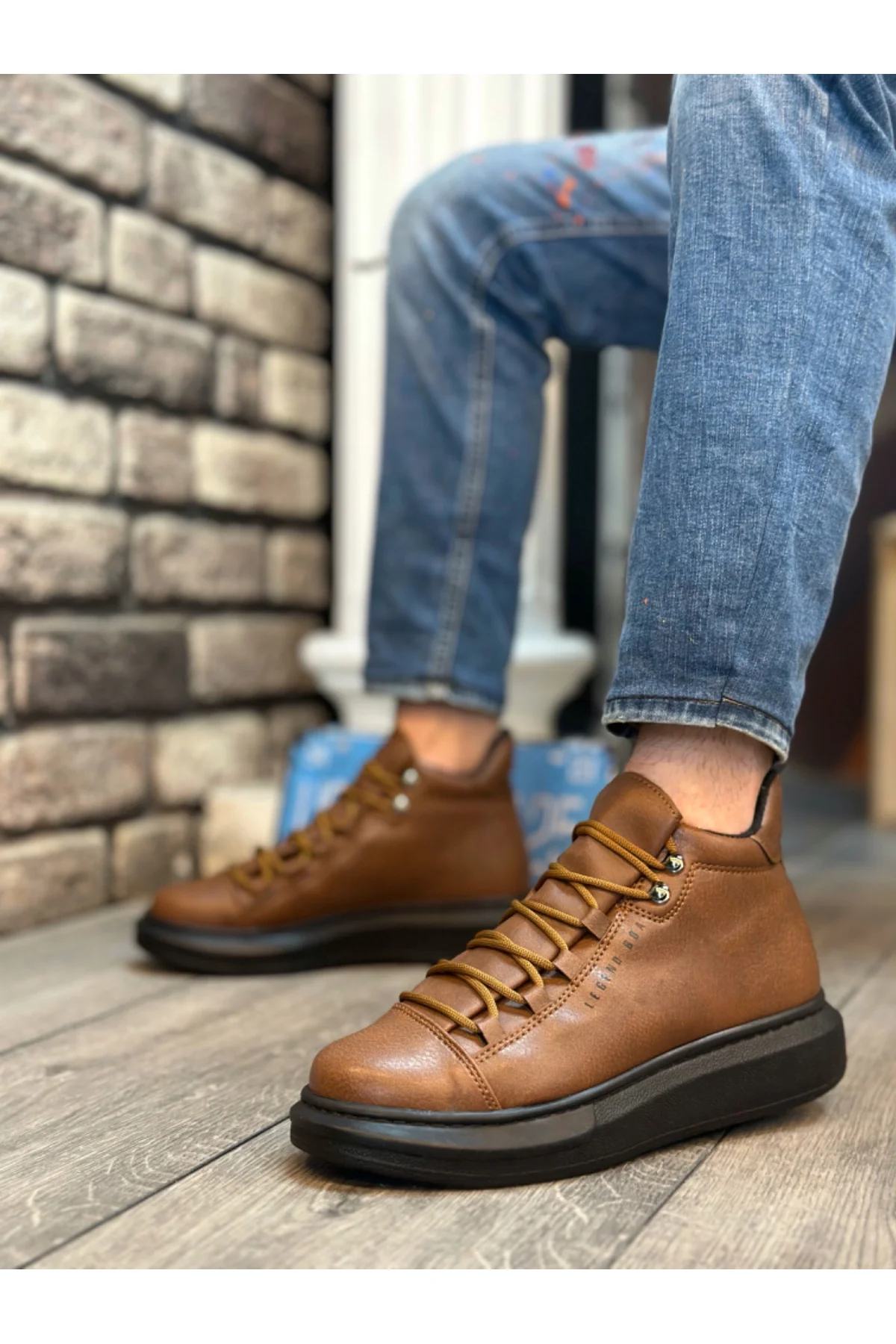 BA0312 Bağcıklı Yüksek Taba Siyah Taban Erkek Tarz Spor Bot Fiyatı, Yorumları ve Özellikleri