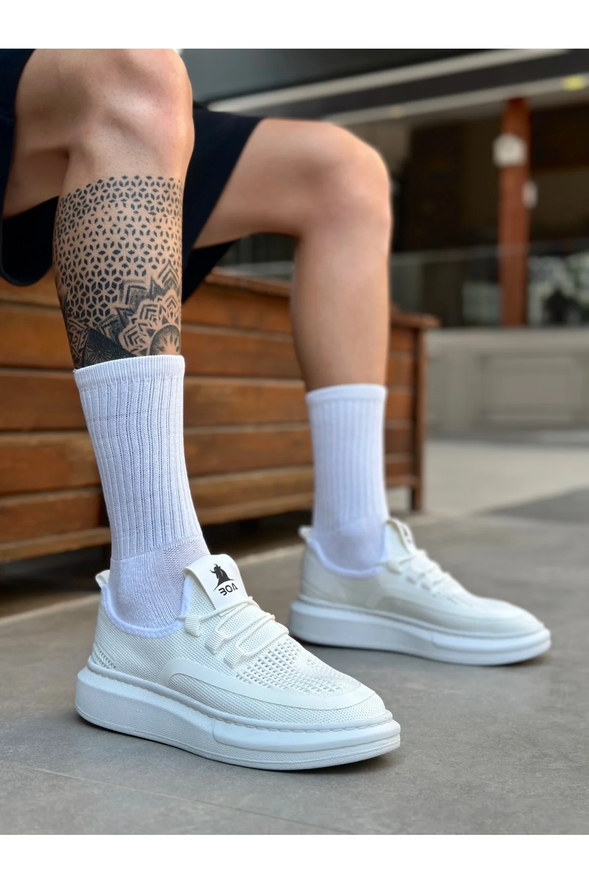 BA0375 Özel Örme Triko Tarz Beyaz Taban Spor Ayakkabı BA0375 Özel Örme Triko Tarz Beyaz Taban Spor Ayakkabı