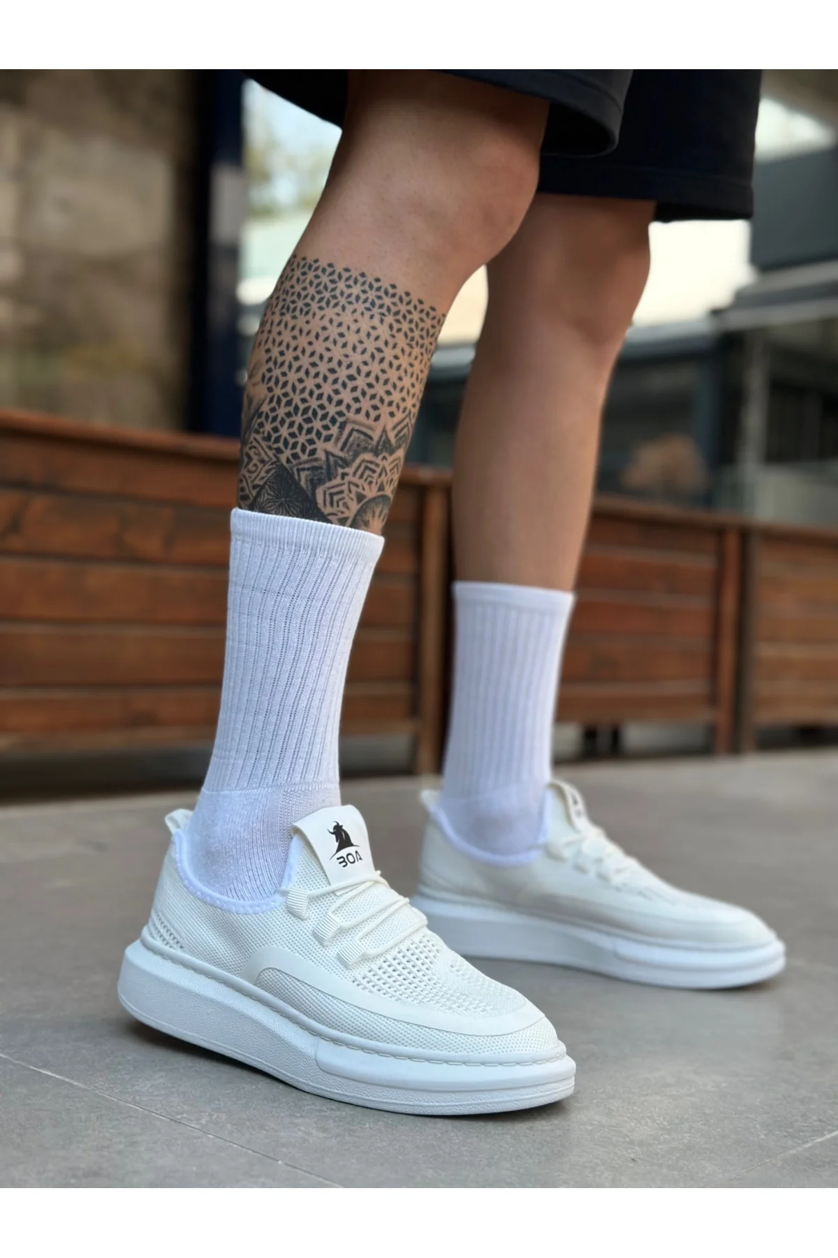 BA0375 Özel Örme Triko Tarz Beyaz Taban Spor Ayakkabı BA0375 Özel Örme Triko Tarz Beyaz Taban Spor Ayakkabı