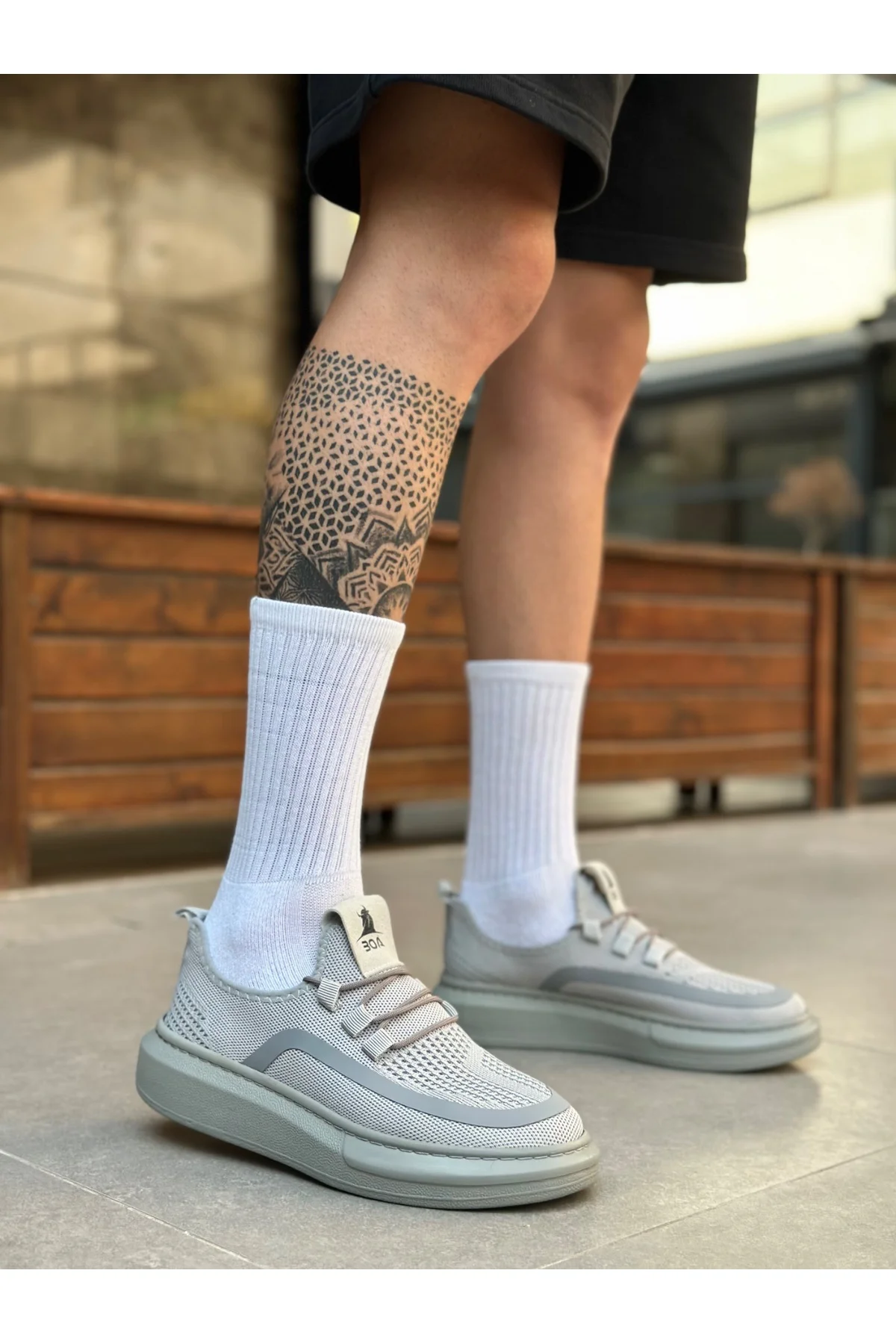 BA0375 Özel Örme Triko Tarz Gri Renk Spor Ayakkabı Fiyatı, Yorumları ve Özellikleri