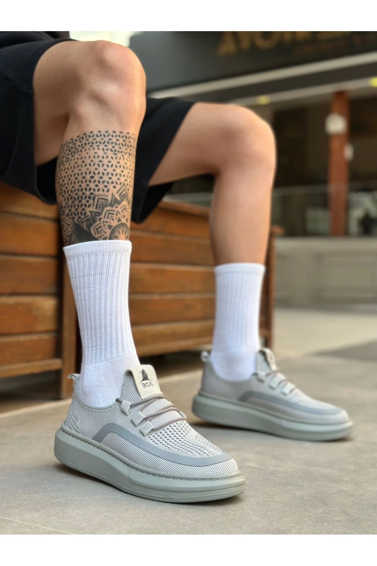 BA0375 Özel Örme Triko Tarz Gri Renk Spor Ayakkabı Fiyatı, Yorumları ve Özellikleri