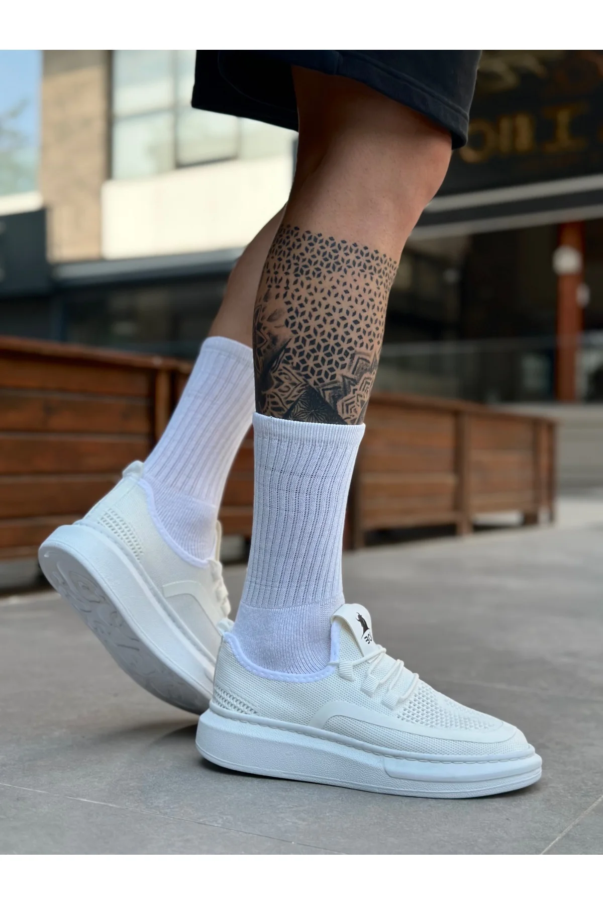 BA0375 Özel Örme Triko Tarz Beyaz Taban Spor Ayakkabı BA0375 Özel Örme Triko Tarz Beyaz Taban Spor Ayakkabı