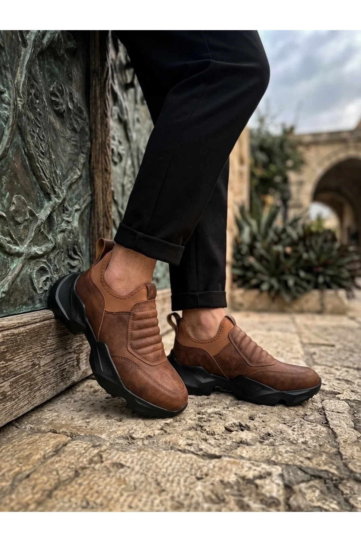 BA0402 Bağcıksız Rahat Yüksek Taban Taba Erkek Spor Ayakkabı Fiyatı, Yorumları ve Özellikleri