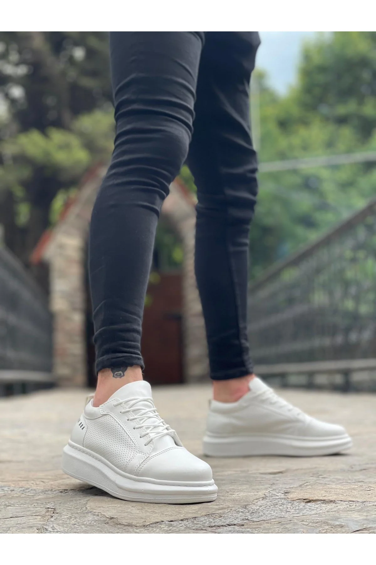 BA0548 BOA Kalın Yüksek Taban Beyaz Bağcıklı Spor Erkek Ayakkabı Fiyatı, Yorumları ve Özellikleri