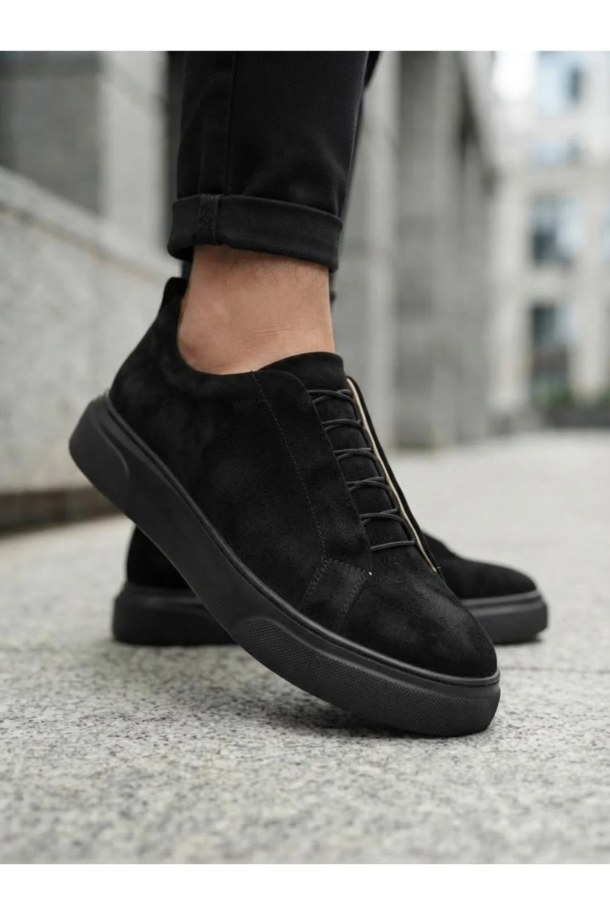 BA0581 Erkek Sneaker Günlük Casual Spor Ayakkabı Siyah Süet Siyah Taban BA0581 Erkek Sneaker Günlük Casual Spor Ayakkabı Siyah Süet Siyah Taban
