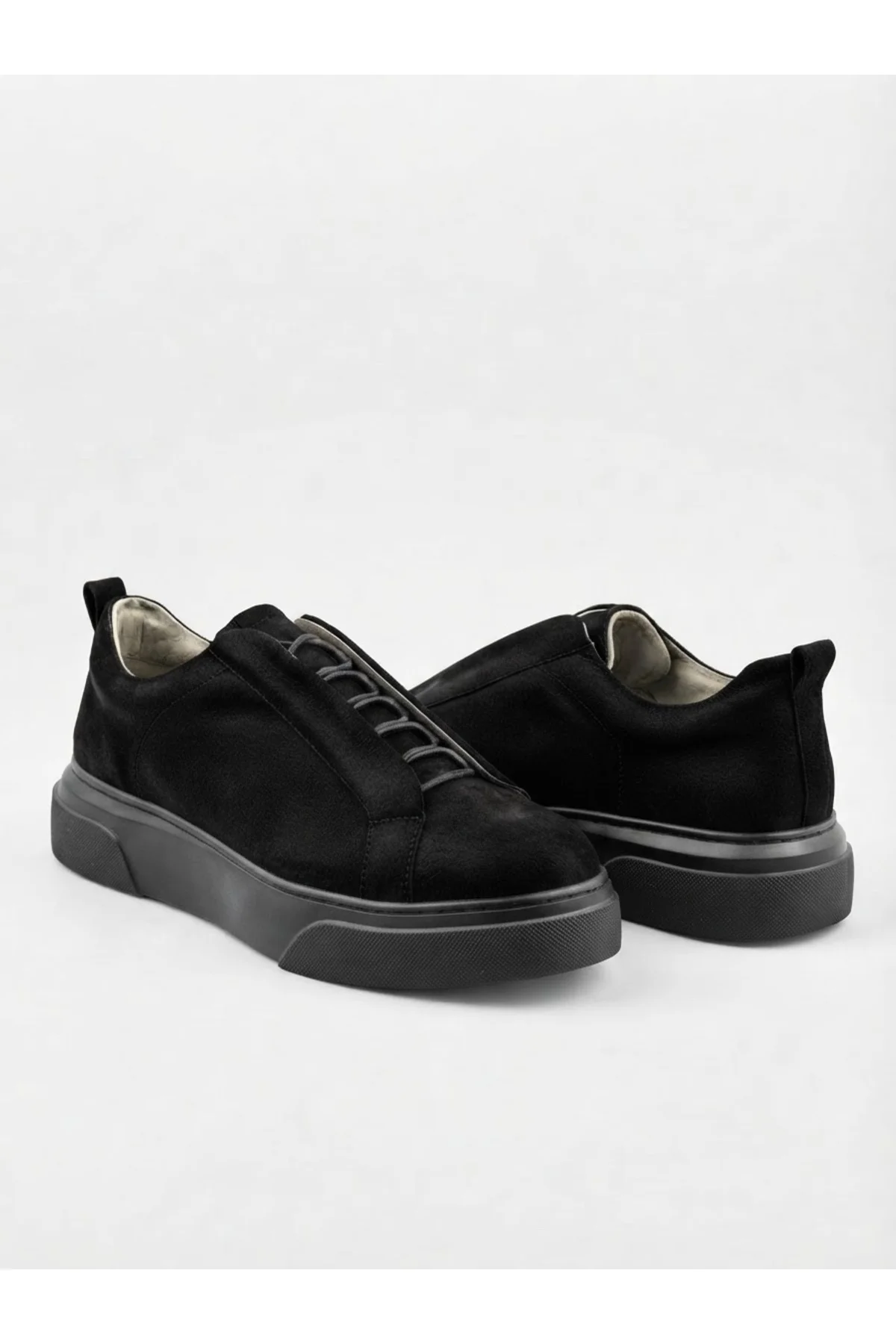 BA0581 Erkek Sneaker Günlük Casual Spor Ayakkabı Siyah Süet Siyah Taban BA0581 Erkek Sneaker Günlük Casual Spor Ayakkabı Siyah Süet Siyah Taban - Görsel 4
