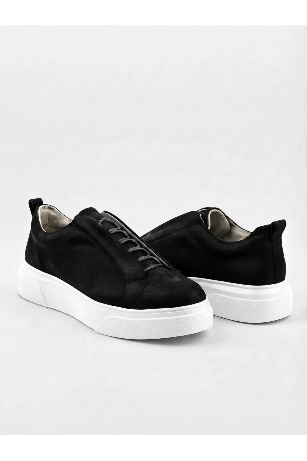 BA0581 Erkek Sneaker Günlük Casual Spor Ayakkabı Siyah Süet Beyaz Taban BA0581 Erkek Sneaker Günlük Casual Spor Ayakkabı Siyah Süet Beyaz Taban - Görsel 4