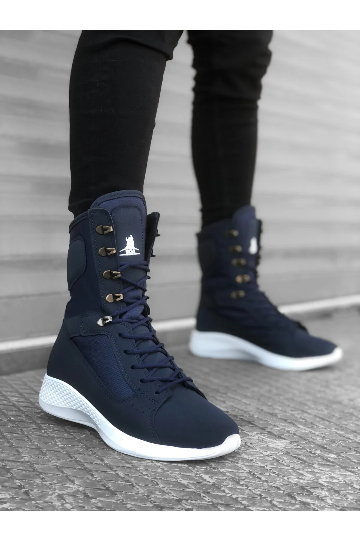 BA0600 Bağcıklı Lacivert Yüksek Taban Boksör Unisex Spor Postal Bot Fiyatı, Yorumları ve Özellikleri