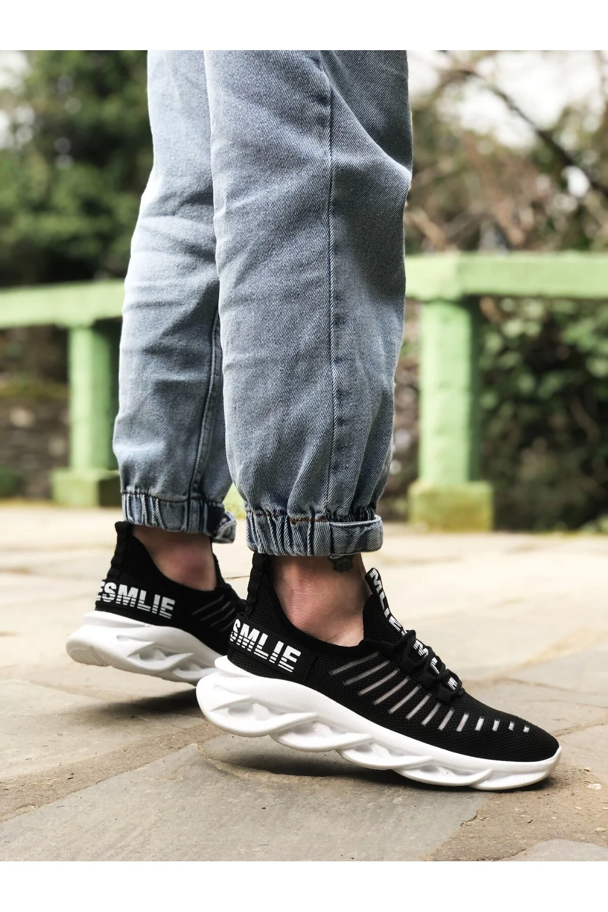 BA0602 Phantom Yüksek Taban Tarz Sneakers Siyah Beyaz Erkek Spor Ayakkabısı BA0602 Phantom Yüksek Taban Tarz Sneakers Siyah Beyaz Erkek Spor Ayakkabısı