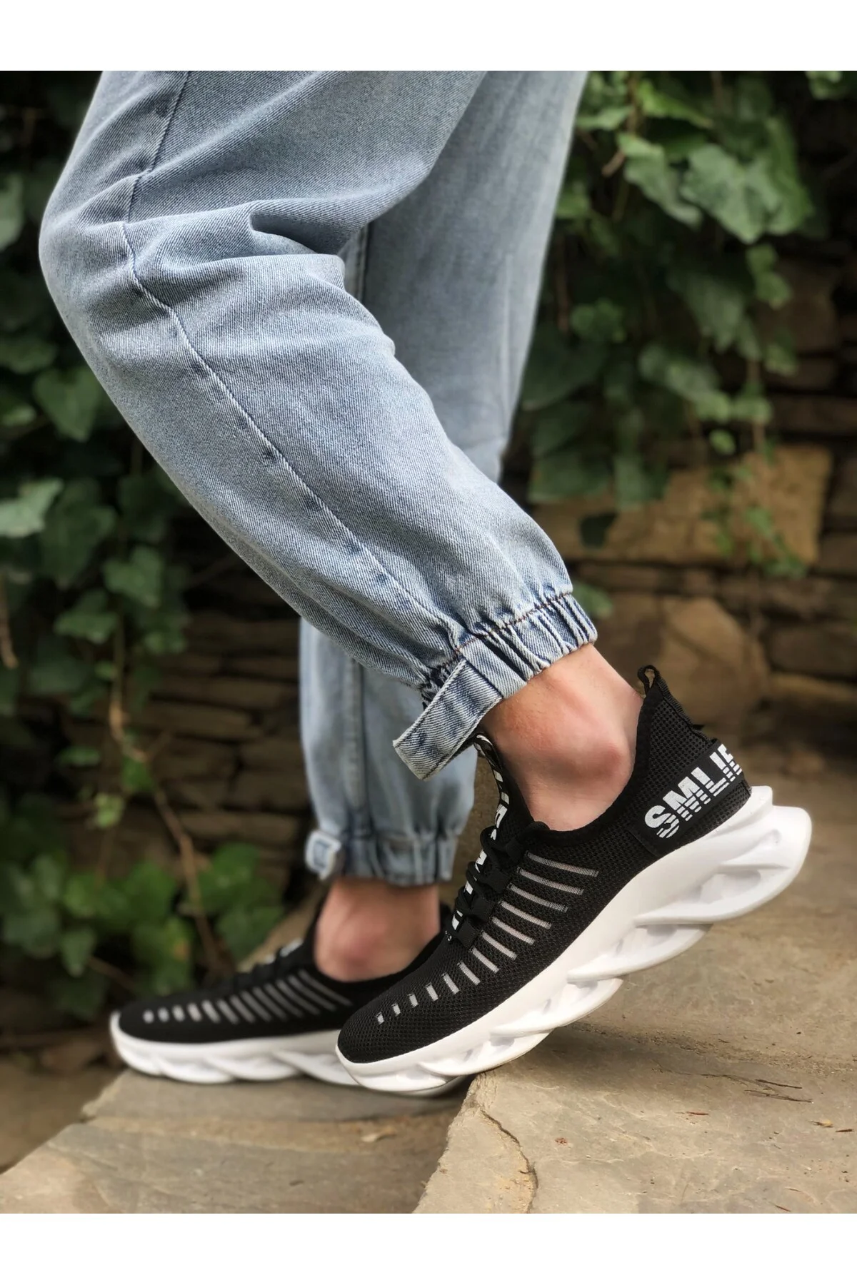 BA0602 Phantom Yüksek Taban Tarz Sneakers Siyah Beyaz Erkek Spor Ayakkabısı BA0602 Phantom Yüksek Taban Tarz Sneakers Siyah Beyaz Erkek Spor Ayakkabısı