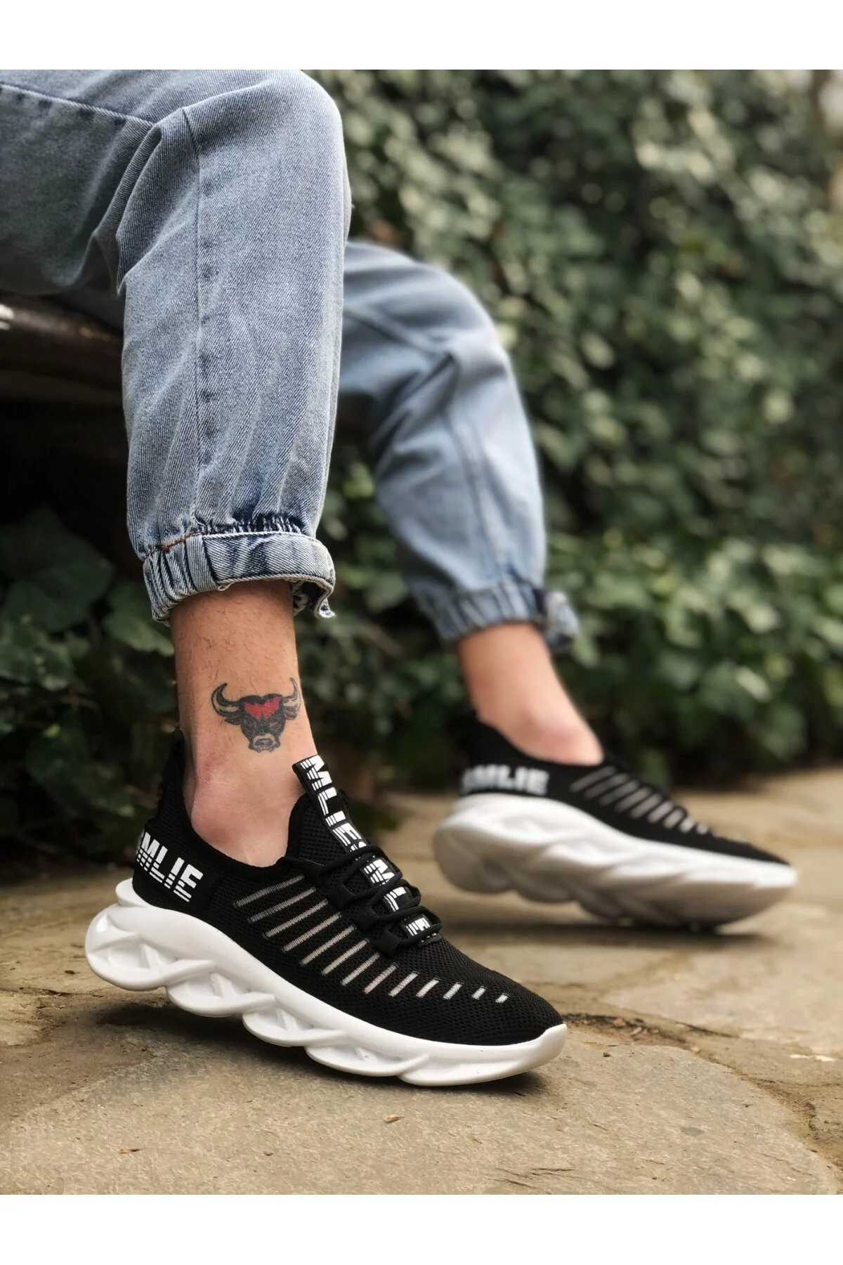 BA0602 Phantom Yüksek Taban Tarz Sneakers Siyah Beyaz Erkek Spor Ayakkabısı BA0602 Phantom Yüksek Taban Tarz Sneakers Siyah Beyaz Erkek Spor Ayakkabısı