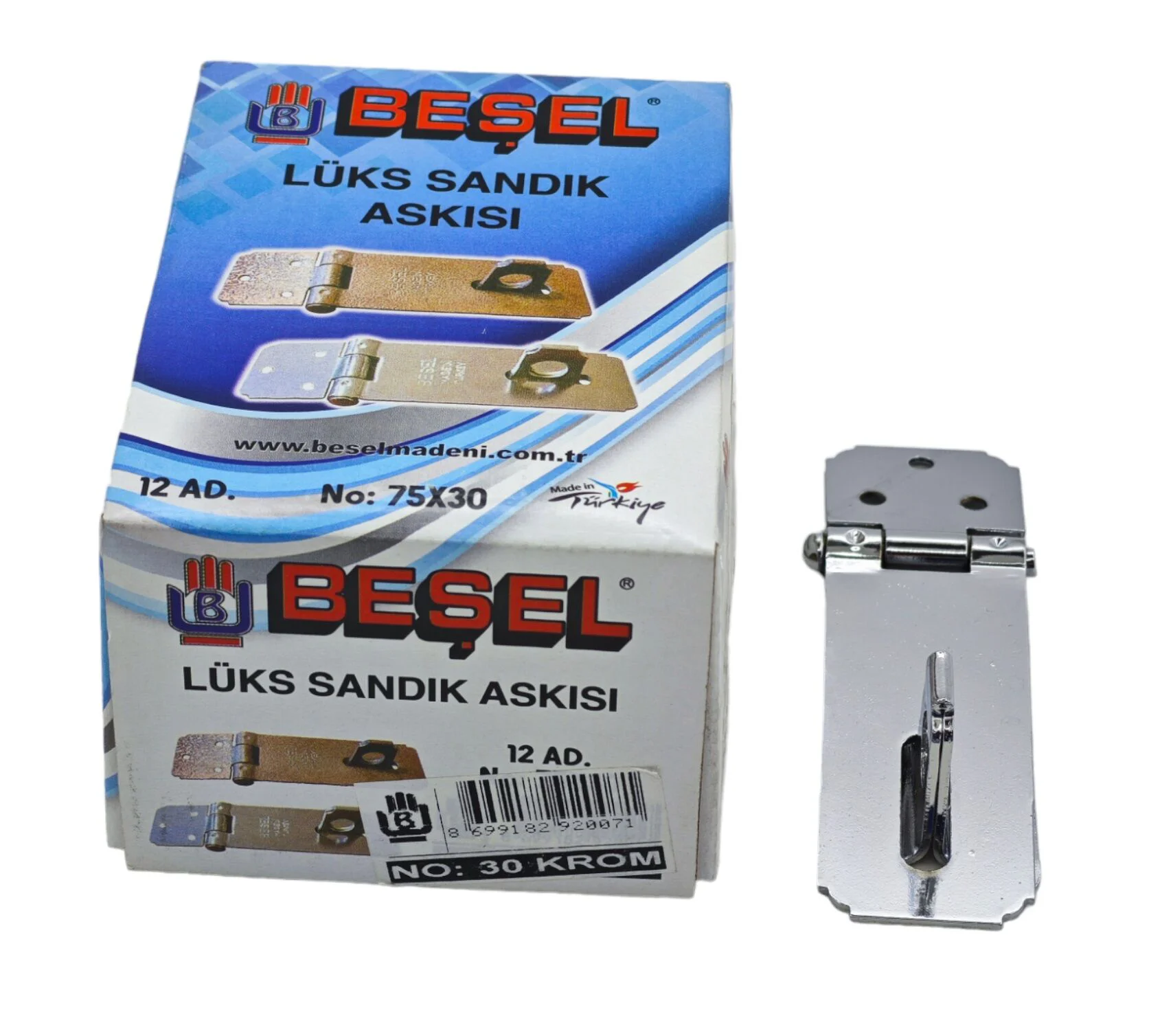 BA11030K   Beşel Lüks Sandık Askısı 75*30 No:30 - Krom Fiyatı, Yorumları ve Özellikleri