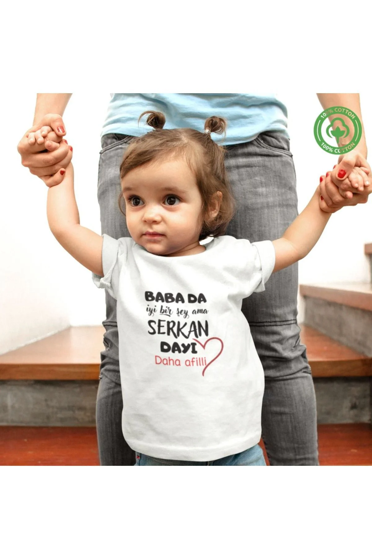 Baba da iyi Bir  Şey Ama Dayı daha Afilli  Yazılı Erkek Çocuk Tişörtü
